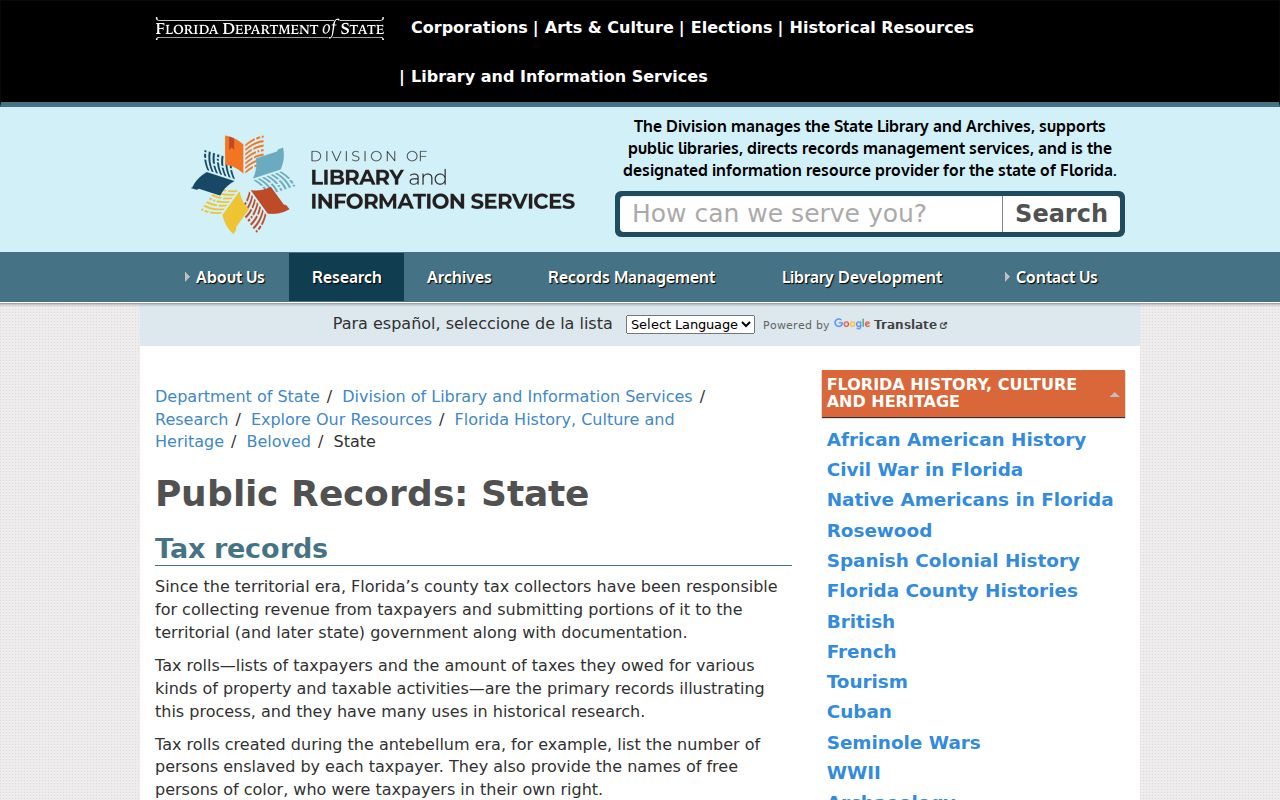 Historic tax records supporting Palm Beach Gardens city directory searches