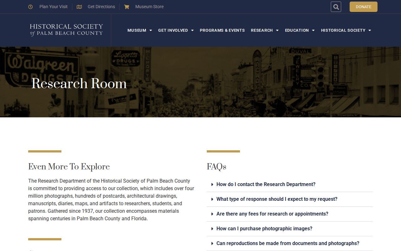 Historical Society archive for Palm Beach Gardens city directory evidence