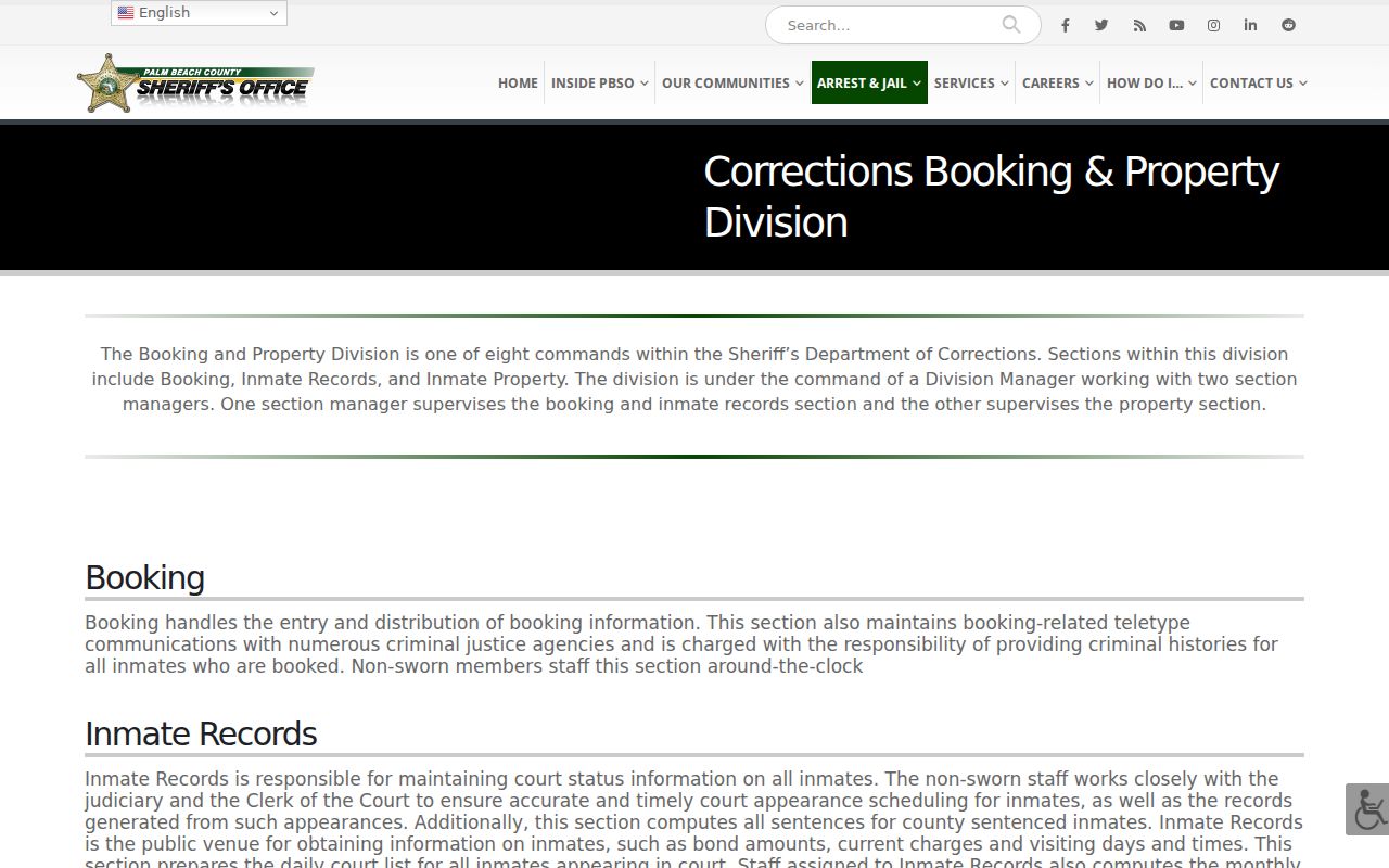 County inmate records that may clarify a Palm Beach Gardens previous resident gap